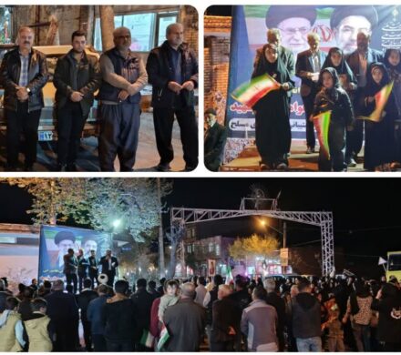 تجمع خودجوش شبانه مردم در بیعت با رهبر معظم انقلاب و حمایت از جبهه مقاومت