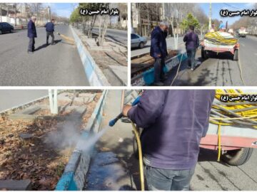 تکاپوی اکیپ‌های خدمات شهری شهرداری فیرورق برای حفظ پاکیزگی و نظم شهری