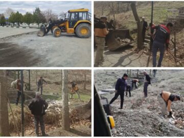 عملیات پاکسازی و آماده‌سازی پارک جنگلی داغلارباغی فیرورق برای استقبال از سیزده بدر