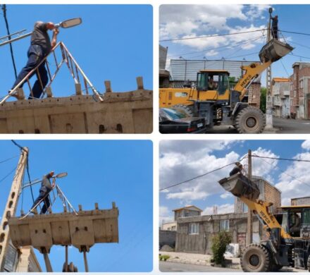 تعویض چراغ‌های تیربرق در میدان نماز، خیابان شهید بهفر و خیابان انقلاب با لامپ‌های LED