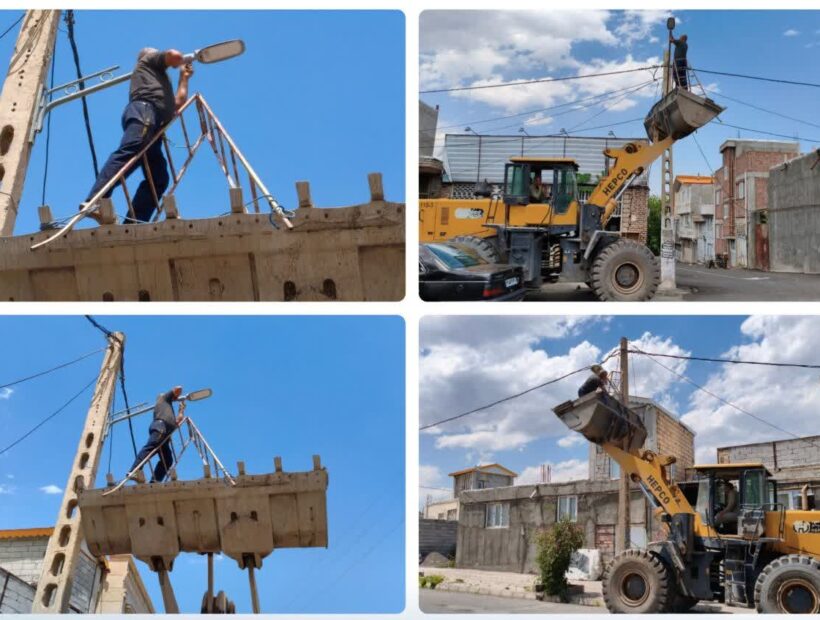 تعویض چراغ‌های تیربرق در میدان نماز، خیابان شهید بهفر و خیابان انقلاب با لامپ‌های LED